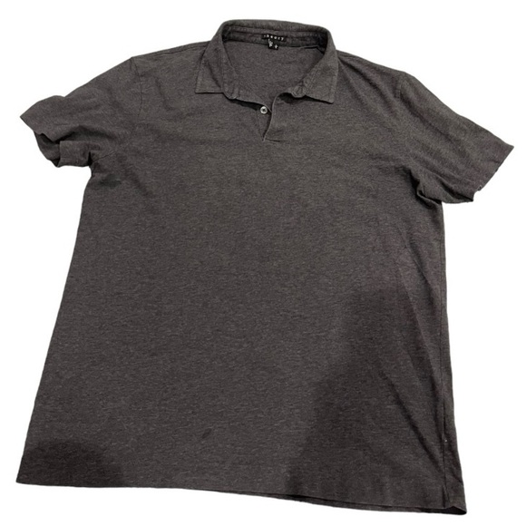 Theory Other - Theory charcoal dark gray cotton jersey knit polo size large